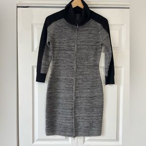 Calvin Klein full zip gray sweater dress, size small